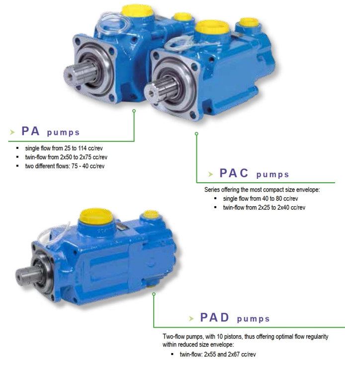 PA PAC PAD fixed displacement hydraulic piston pump